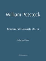 Potstock Souvenir de Sarasate Op 15 for Violin and Piano P.O.D cover